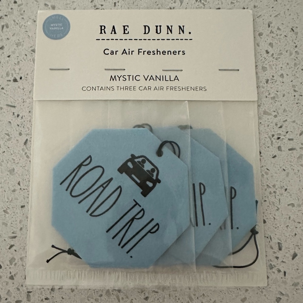 Rae Dunn Road Trip Car Air Fresheners Mystic Vanilla Scent 3-Pack
